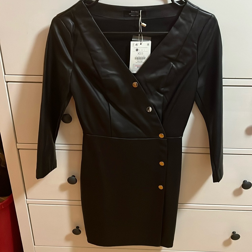 Bershka leather dress